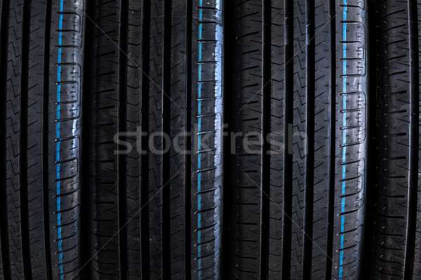 Stack of brand new high performance car tires  Stock photo © lightpoet