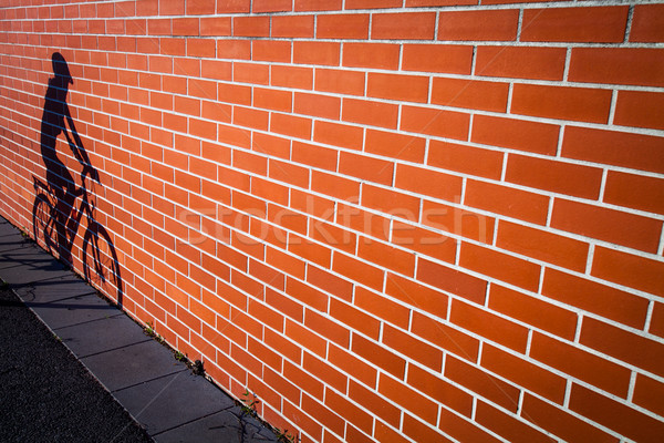 Stock foto: Weiblichen · Schatten · Sonne · Straße · Fitness