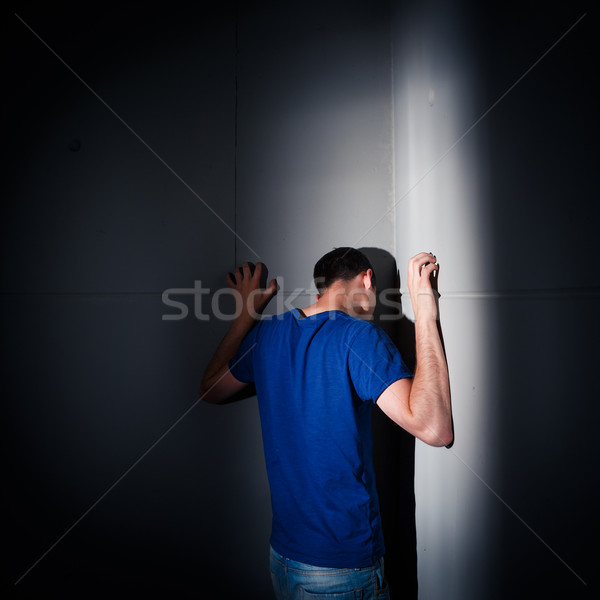 Jeune homme souffrance dépression anxiété éclairage utilisé [[stock_photo]] © lightpoet