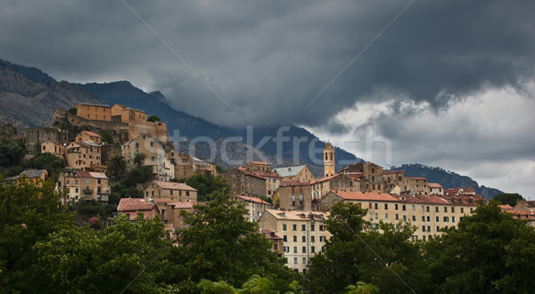View of Corte, Corsica, France Stock photo © lightpoet