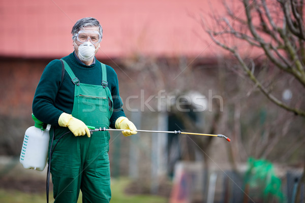 Chemikalien Gärtner Dünger Obst Frühling Stock foto © lightpoet