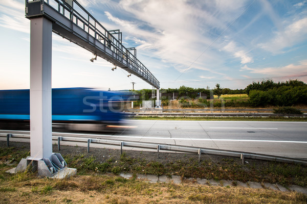 truck passing through a toll gate on a highway Stock photo © lightpoet