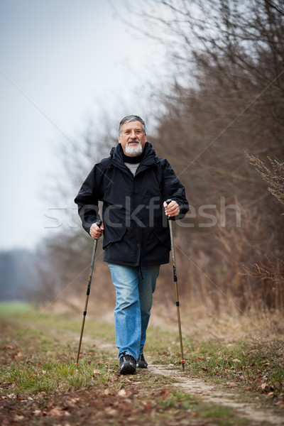 Senior Mann Fuß Körper Fitness Stock foto © lightpoet