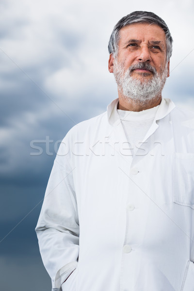 Renowned scientist/doctor standing on the roof  Stock photo © lightpoet