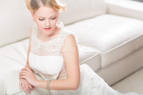Káprázatos menyasszony esküvő nap szín kép Stock fotó © lightpoet