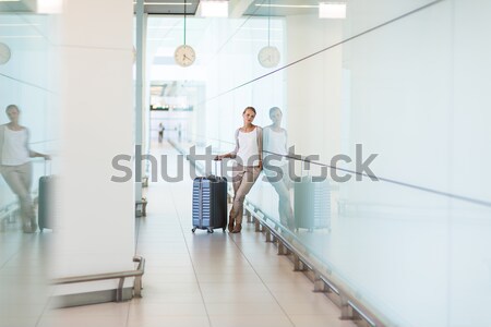 Young female passenger at the airport Stock photo © lightpoet