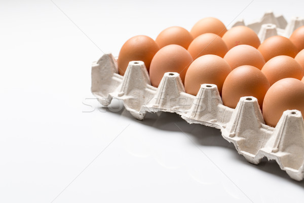 Eggs on white background Stock photo © lightpoet