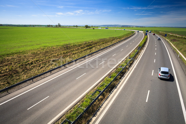 Autostrady ruchu słoneczny lata dzień miasta Zdjęcia stock © lightpoet