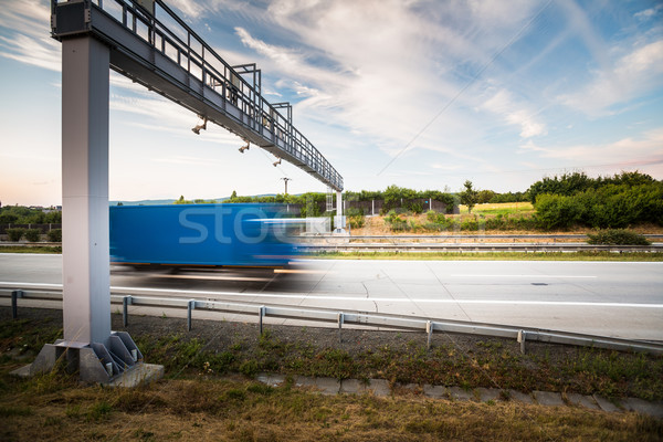 Truck passing through a toll gate on a highway  Stock photo © lightpoet