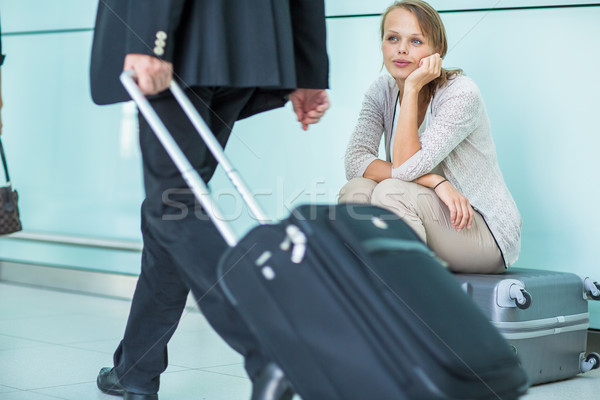 Young, female frustrated passenger at the airport Stock photo © lightpoet
