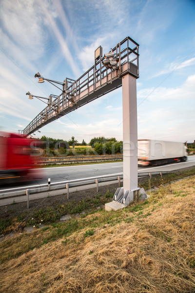 Truck passing through a toll gate on a highway  Stock photo © lightpoet