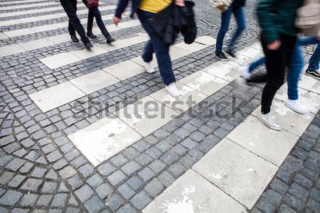 Miejskich ruchu ulicy miasta ruchu zamazany tłum Zdjęcia stock © lightpoet