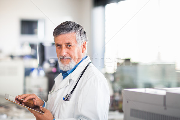 Foto stock: Altos · médico · trabajo · color · ordenador