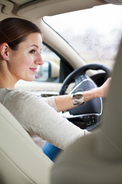 woman driving a car Stock photo © lightpoet