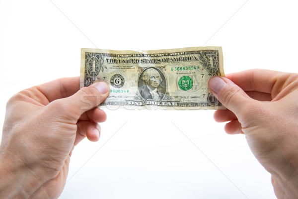 Questioning the value of American Dollar - Currency value concep Stock photo © lightpoet