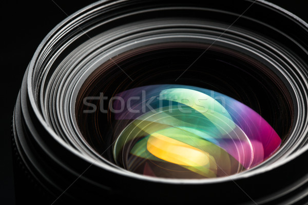 Professional modern DSLR camera llense low key image Stock photo © lightpoet