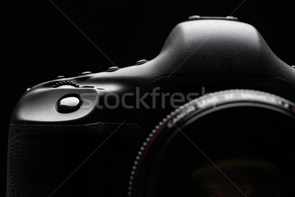Stock photo: Professional modern DSLR camera low key stock photo/image