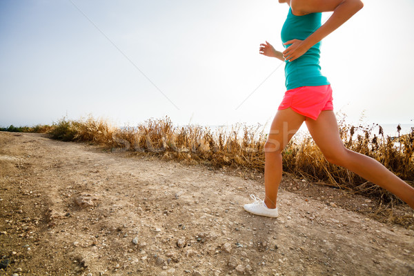 若い女性 ジョグ 運動 ぼやけた 画像 ストックフォト © lightpoet
