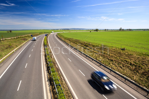 Autostrady ruchu słoneczny lata dzień miasta Zdjęcia stock © lightpoet