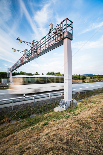 truck passing through a toll gate on a highway  Stock photo © lightpoet