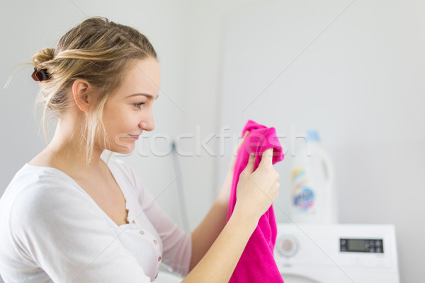 Tareas de la casa lavandería colorido lavadora Foto stock © lightpoet