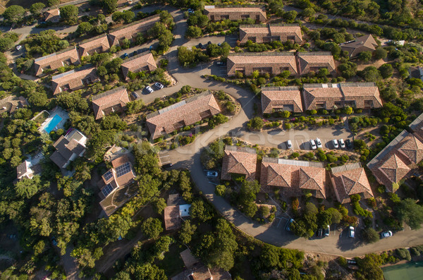 Stock photo: Aerial view of affluent suburban neighborhood
