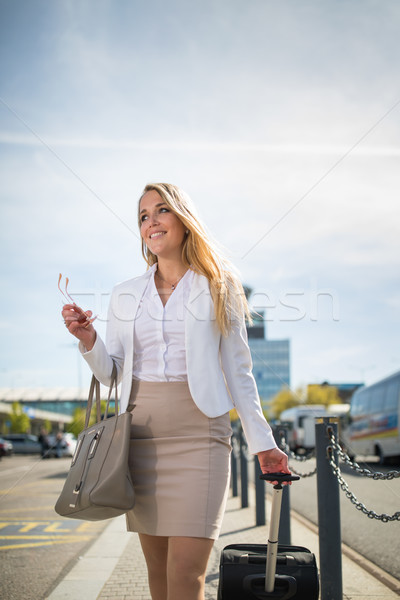 Young female passenger at the airport Stock photo © lightpoet