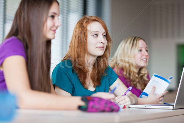 ストックフォト: 学生 · クラス · 色 · 画像 · 幸せ · 学生