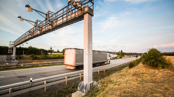 truck passing through a toll gate on a highway  Stock photo © lightpoet
