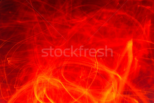 Feu flammes longue exposition utilisé mouvement Photo stock © lightpoet