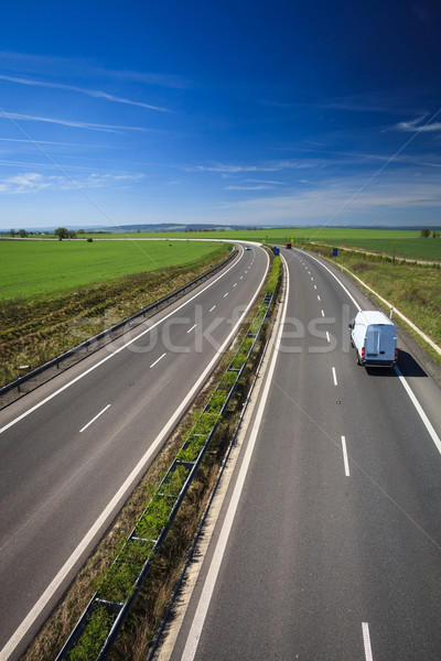 Stock photo: highway traffic on a lovely, sunny summer day