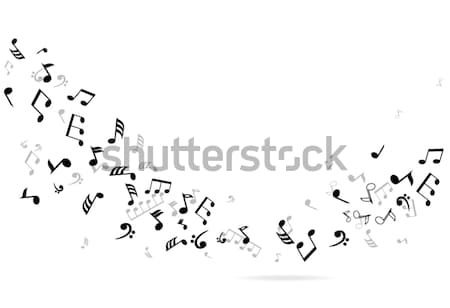 Zauważa wektora muzyki zauważa projektu tle metal Zdjęcia stock © lilac
