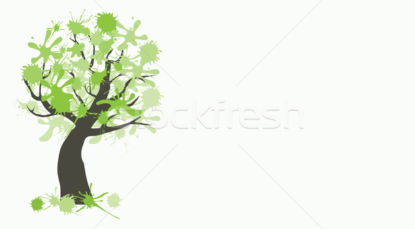 Nosso árvore vetor abstrato projeto pintar Foto stock © lilac