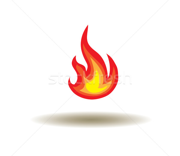 вектора огня икона аннотация свет силуэта Сток-фото © lilac