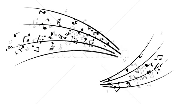 商业照片 / 矢量图: 音符 · 向量 · 跳舞 · 抽象 · 签署 ·鸟