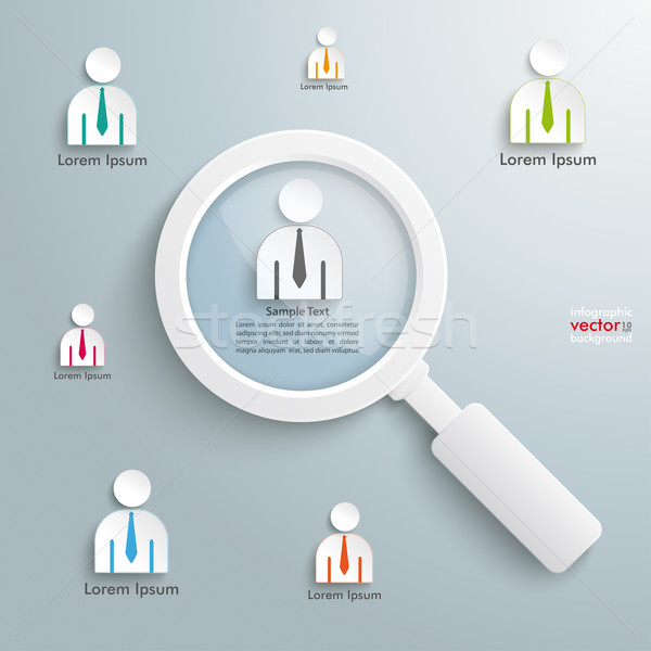 Recruitment Loupe Infographic Stock photo © limbi007