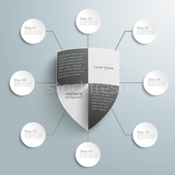 Protection Shield Infographic Design PiAd Stock photo © limbi007
