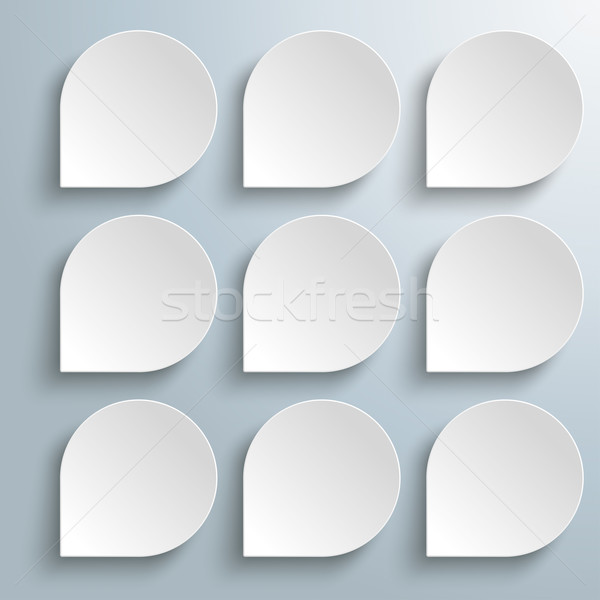 Stock photo: Infographic 9 Abstract Speech Bubbles