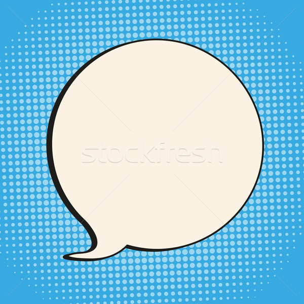 Comic Speech Bubble Retro Halftone Stock photo © limbi007