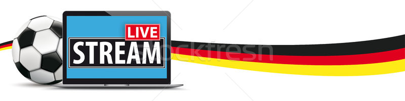 Football Germany Notebook Live Stream Header Stock photo © limbi007
