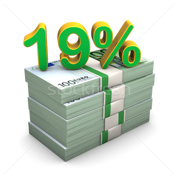 19 Percent Euro Stock photo © limbi007