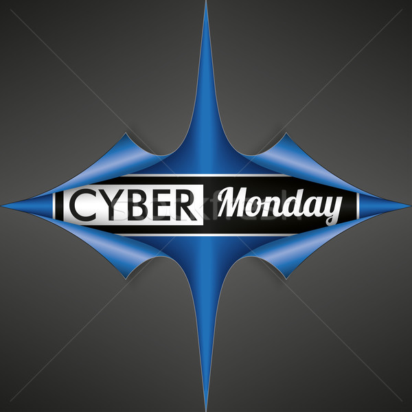 Scrolled Red Paper Cover 4 Corner Cyber Monday Stock photo © limbi007