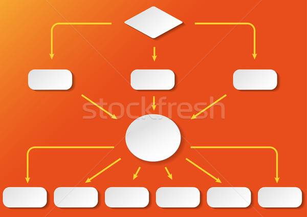 Flussdiagramm Breit Orange Background Stock photo © limbi007