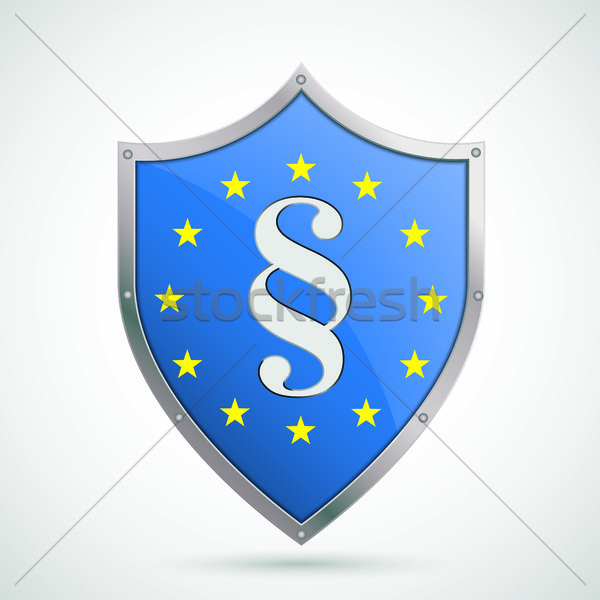 Blue Protection Shield Paragraph EU Stock photo © limbi007