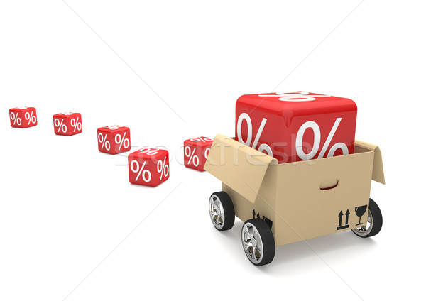 Moving Box Red Sale Cubes Stock photo © limbi007