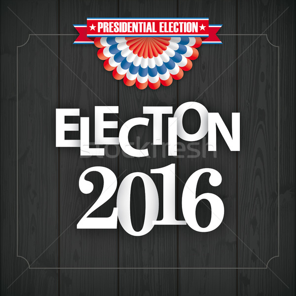 Başkanlık seçim 2016 karanlık ahşap bağbozumu Stok fotoğraf © limbi007