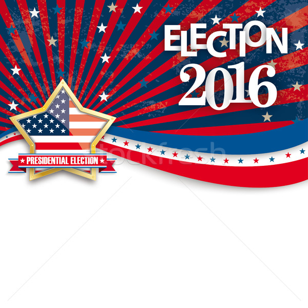 Elnöki választás 2016 arany csillag csíkok Stock fotó © limbi007