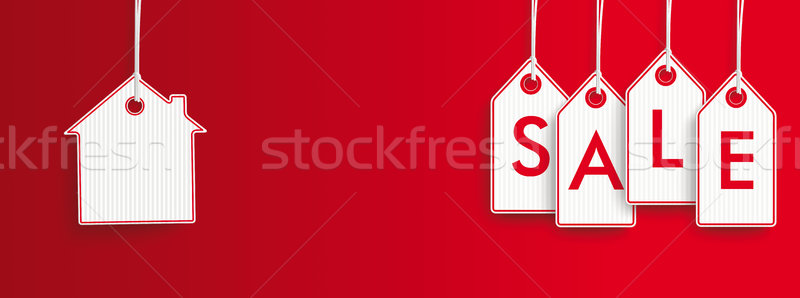 Stock photo: Hanging Price Stickers Sale House Header