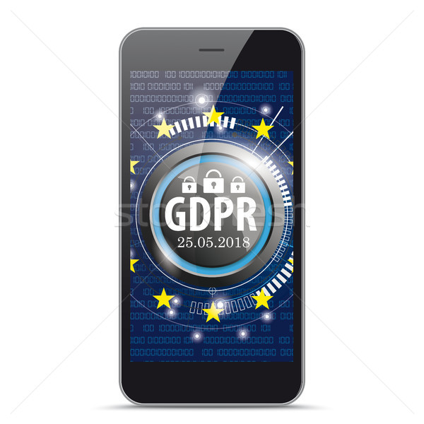 Black Smartphone GDPR Stock photo © limbi007