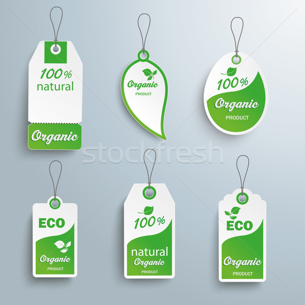 Eco Organic Price Stickers Stock photo © limbi007